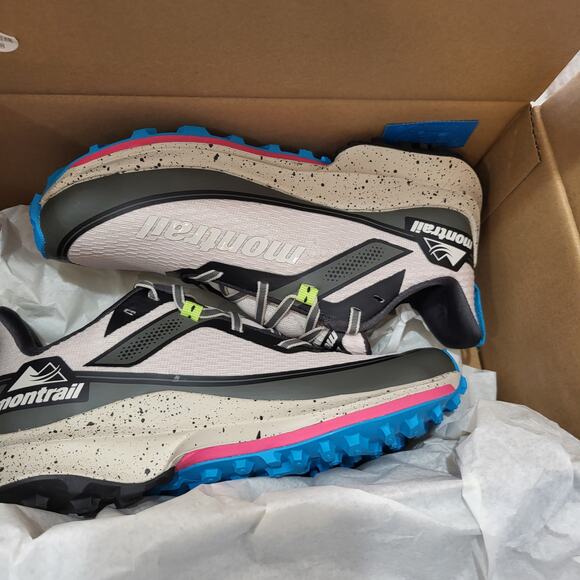 NIB Columbia Women's Montrail Trinity Ag II Dark Stone & Ocean Blue  Size 5 - Picture 5 of 5